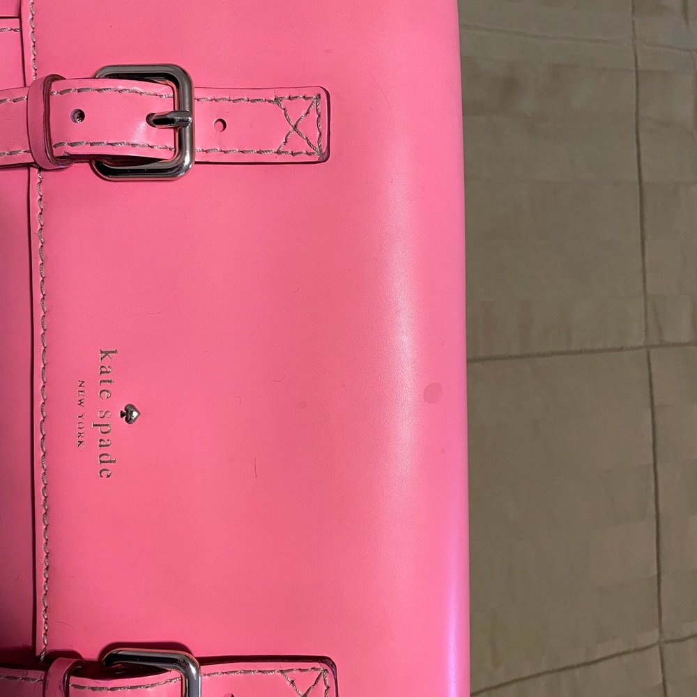 Greatly Loved Kate Spade purse- see photos for wear. Bright hot pink color! - Picture 2 of 9